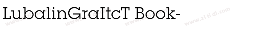 LubalinGraItcT Book字体转换